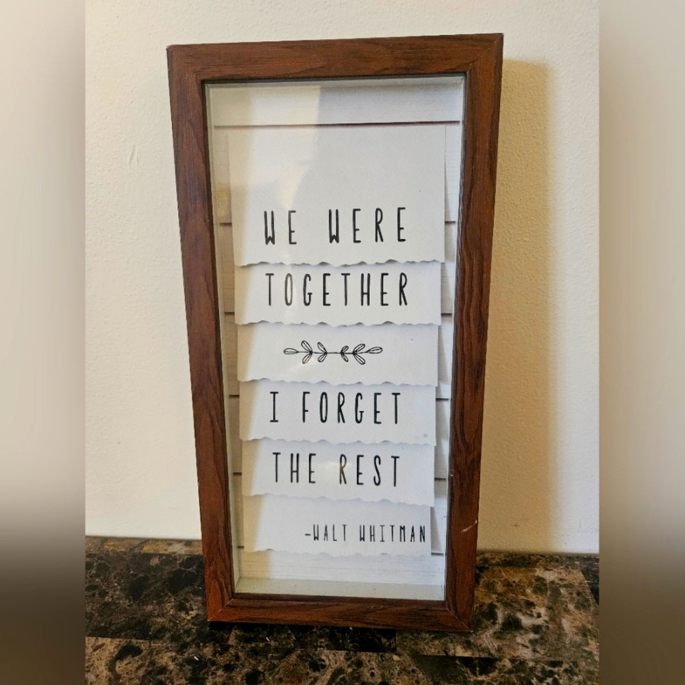 We Were Together Framed Wall Sign